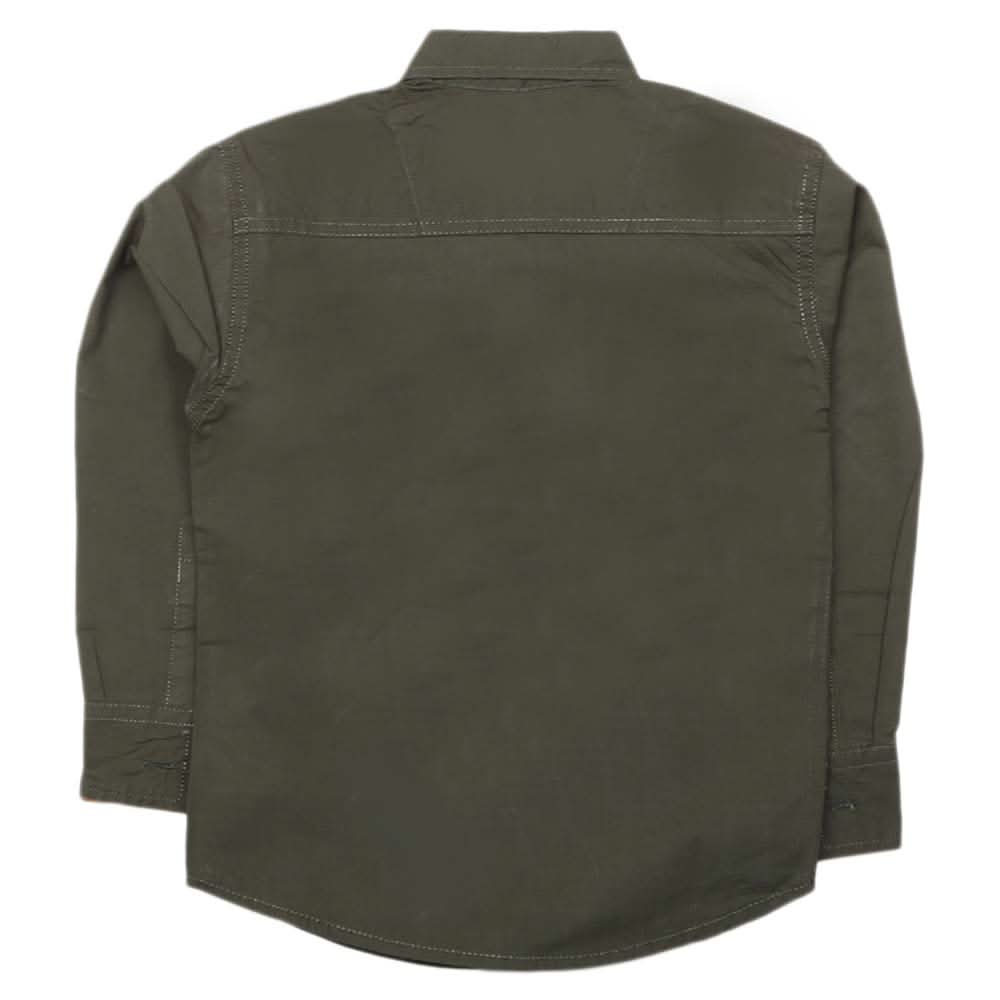 Boys Full Sleeves Casual Shirt - Green, Kids, Boys Shirts, Chase Value, Chase Value