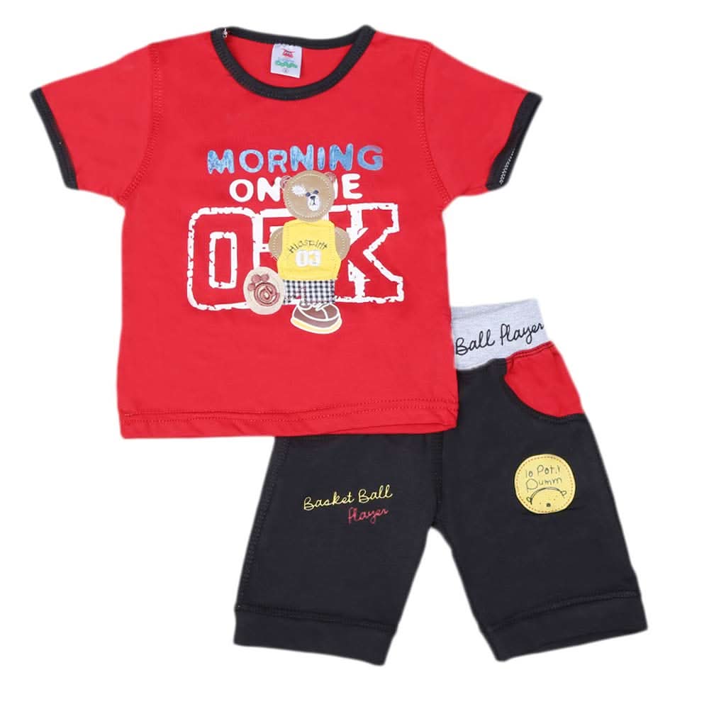 Newborn boys 2pcs Suit - Red, Kids, NB Boys Sets And Suits, Chase Value, Chase Value