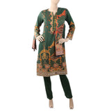 Women's Printed 3Pcs Shalwar Suit WQB 5034 A - Green, Women, Shalwar Suits, Chase Value, Chase Value