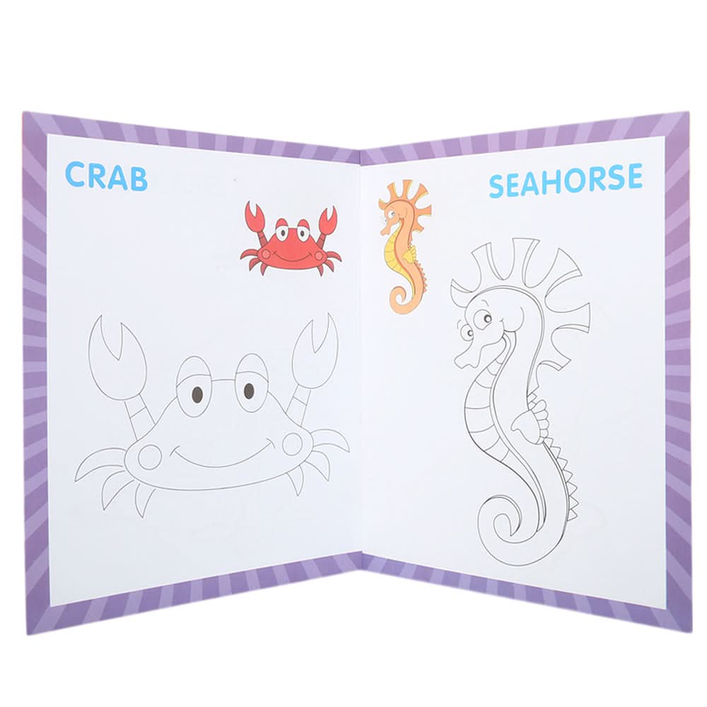 Super Copy Colouring Water Animals, Kids, Kids Colouring Books, 3 to 6 Years, Chase Value