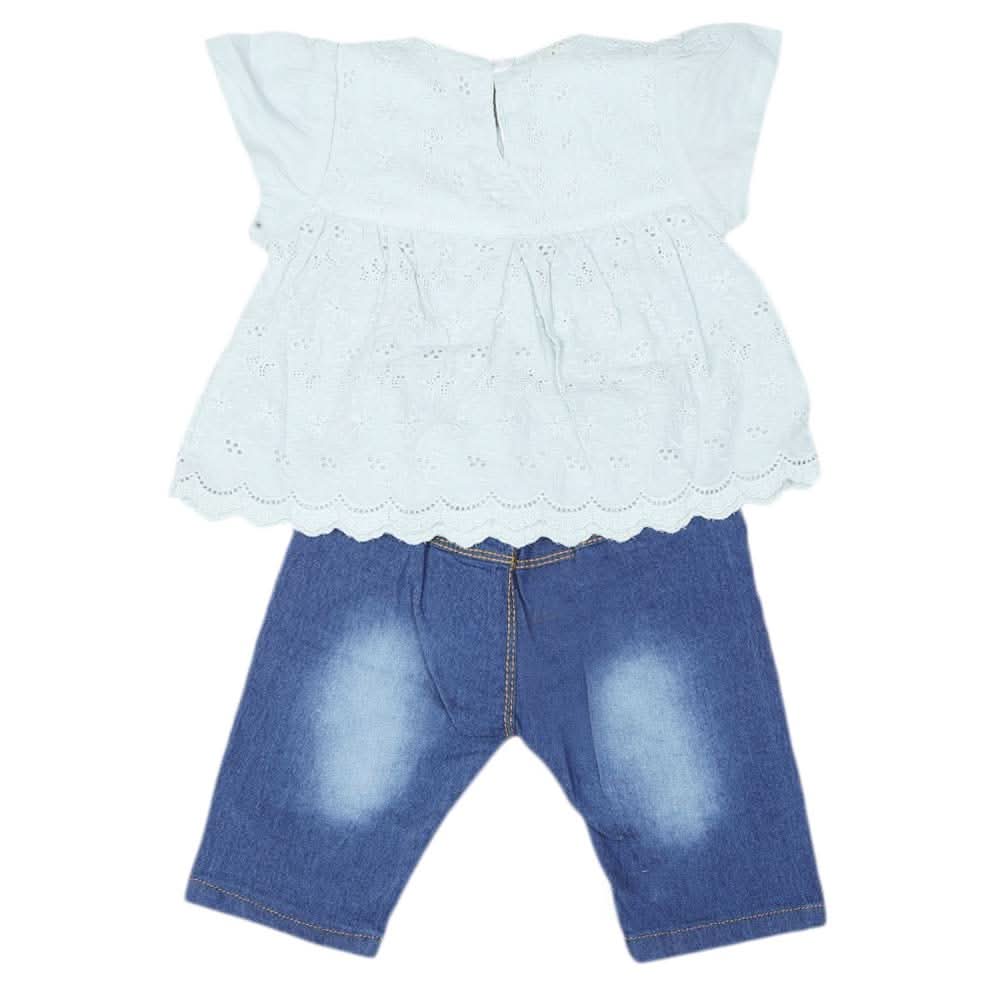 Newborn Girls 2pcs Suit - Cyan, Kids, NB Girls Sets And Suits, Chase Value, Chase Value