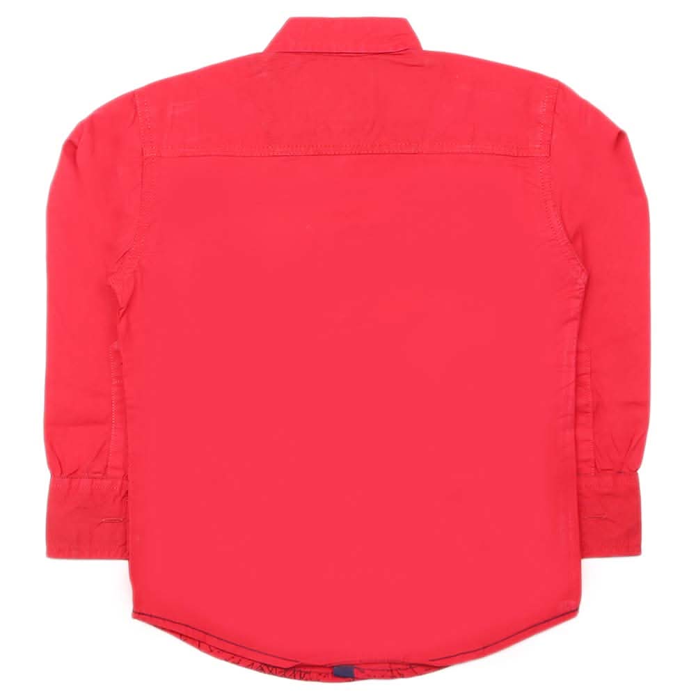 Boys Full Sleeves Casual Shirt - Red, Kids, Boys Shirts, Chase Value, Chase Value