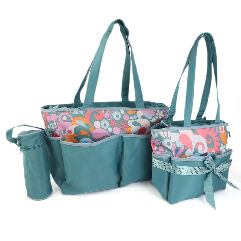 NewBorn Baby Bag 2 Pcs - Sea Green, Kids, Maternity Bag (Diaper Bag), Chase Value, Chase Value