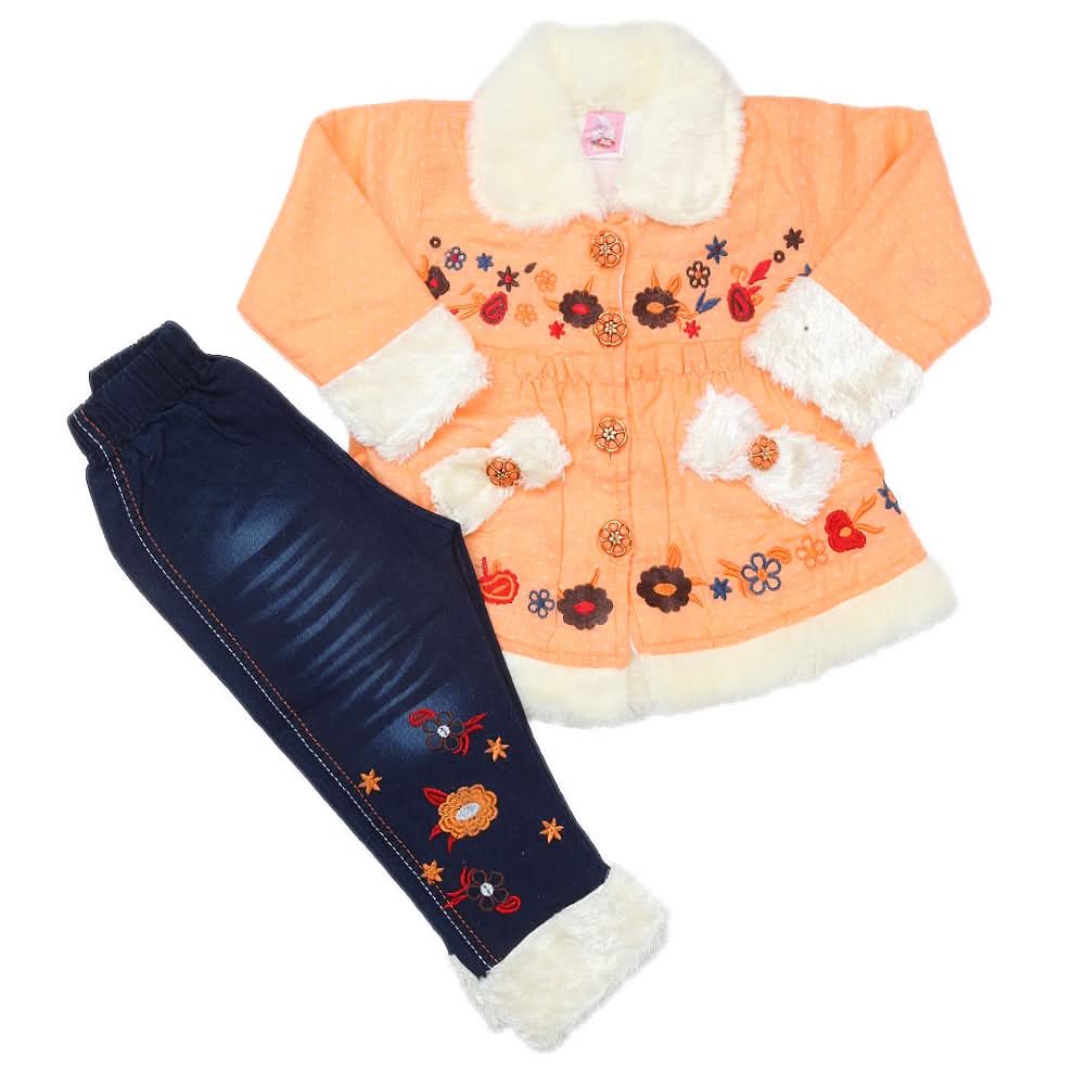 Girls Pant Suit - Peach, Kids, Girls Sets And Suits, Chase Value, Chase Value