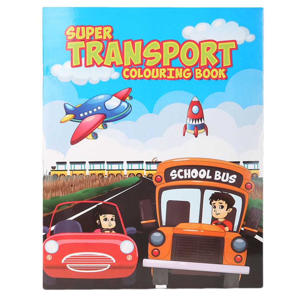 Super Copy Colouring Transport, Kids, Kids Colouring Books, 3 to 6 Years, Chase Value