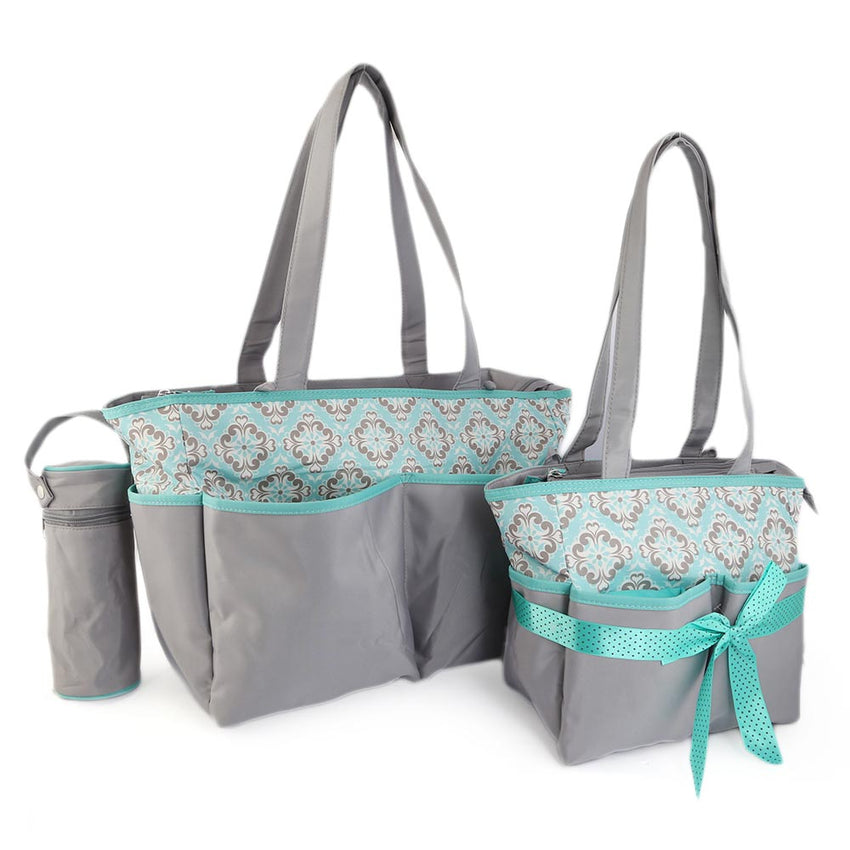 NewBorn Baby Bag 2 Pcs - Grey Cyan, Kids, Maternity Bag (Diaper Bag), Chase Value, Chase Value