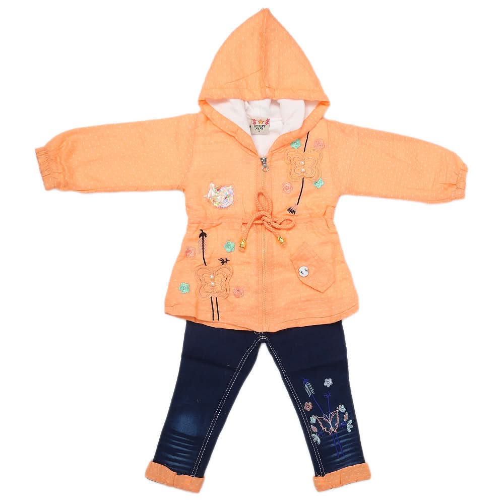 Girls Pant Suit - Peach, Kids, Girls Sets And Suits, Chase Value, Chase Value