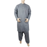 Men's Mashriq Slim Fit Suit - Steel Blue, Men, Shalwar Kameez, Chase Value, Chase Value