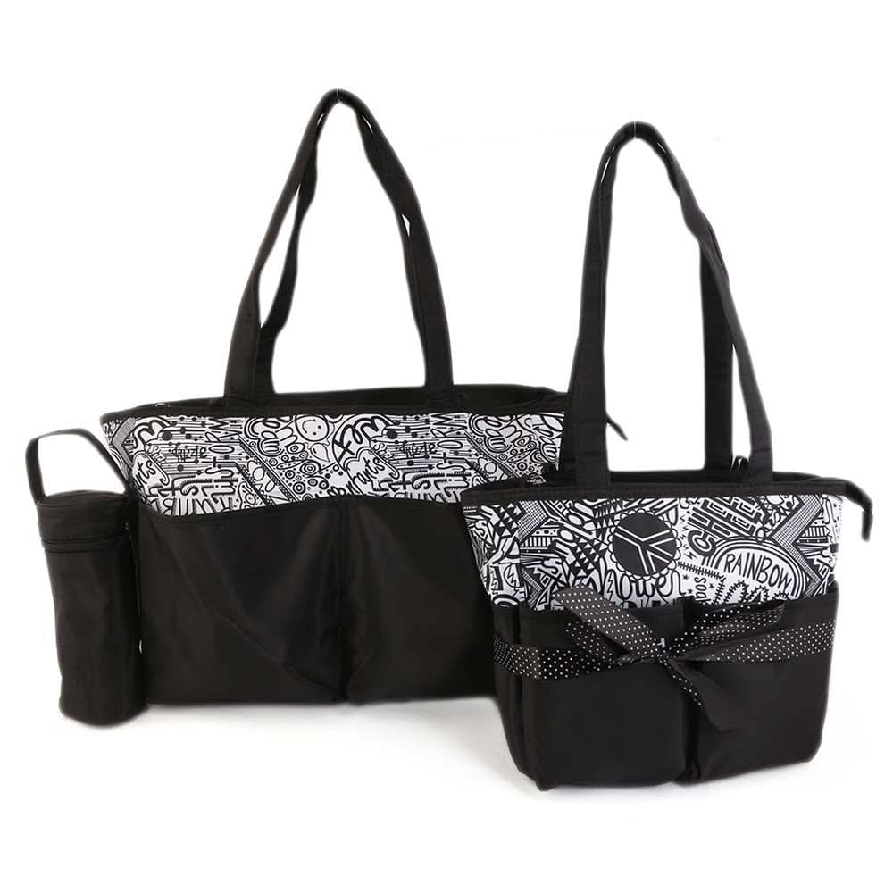 NewBorn Baby Bag 2 Pcs - Black, Kids, Maternity Bag (Diaper Bag), Chase Value, Chase Value
