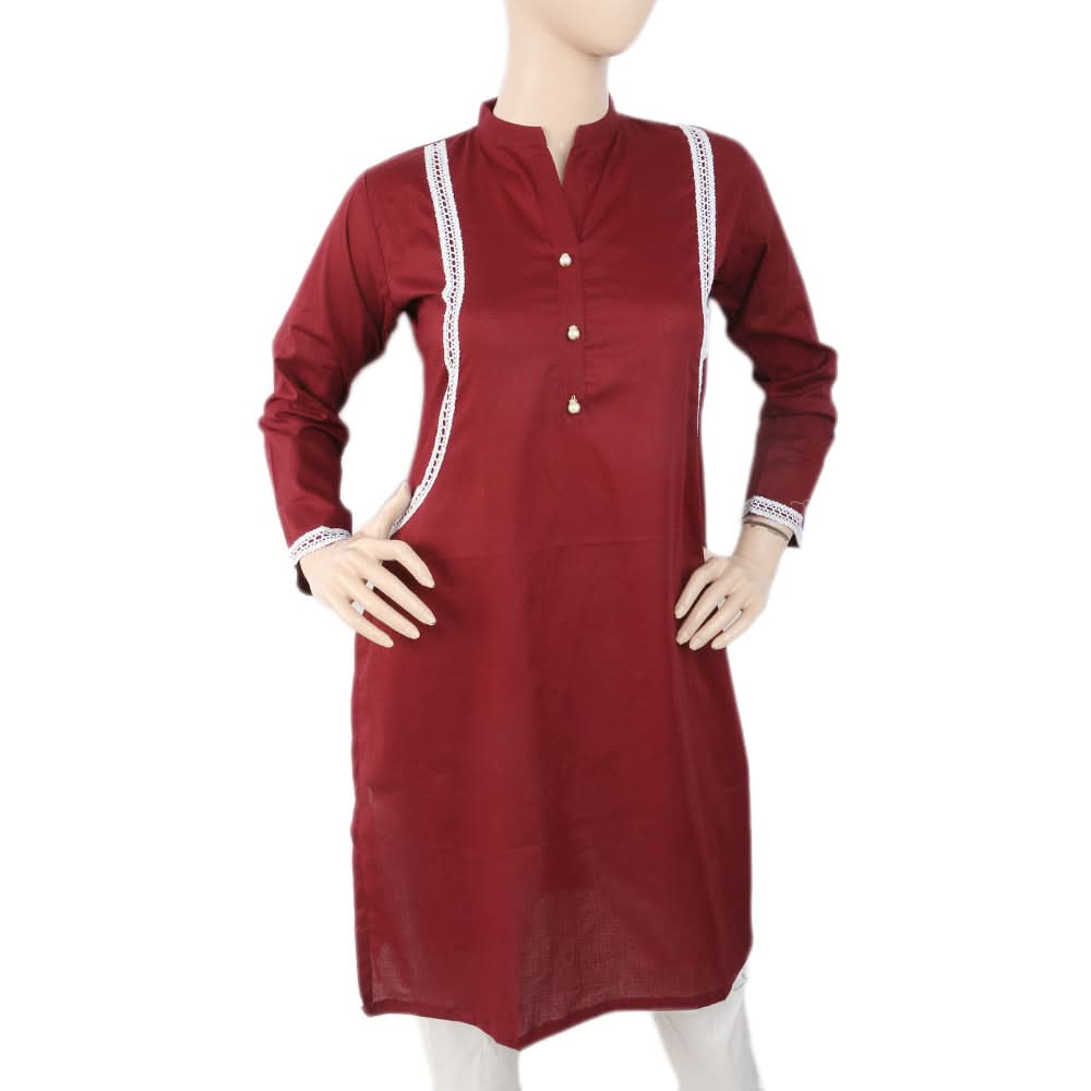 Women's Kurti - Maroon, Women, Ready Kurtis, Chase Value, Chase Value