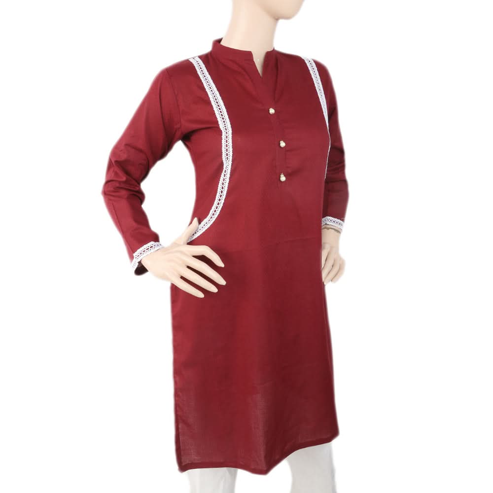 Women's Kurti - Maroon, Women, Ready Kurtis, Chase Value, Chase Value