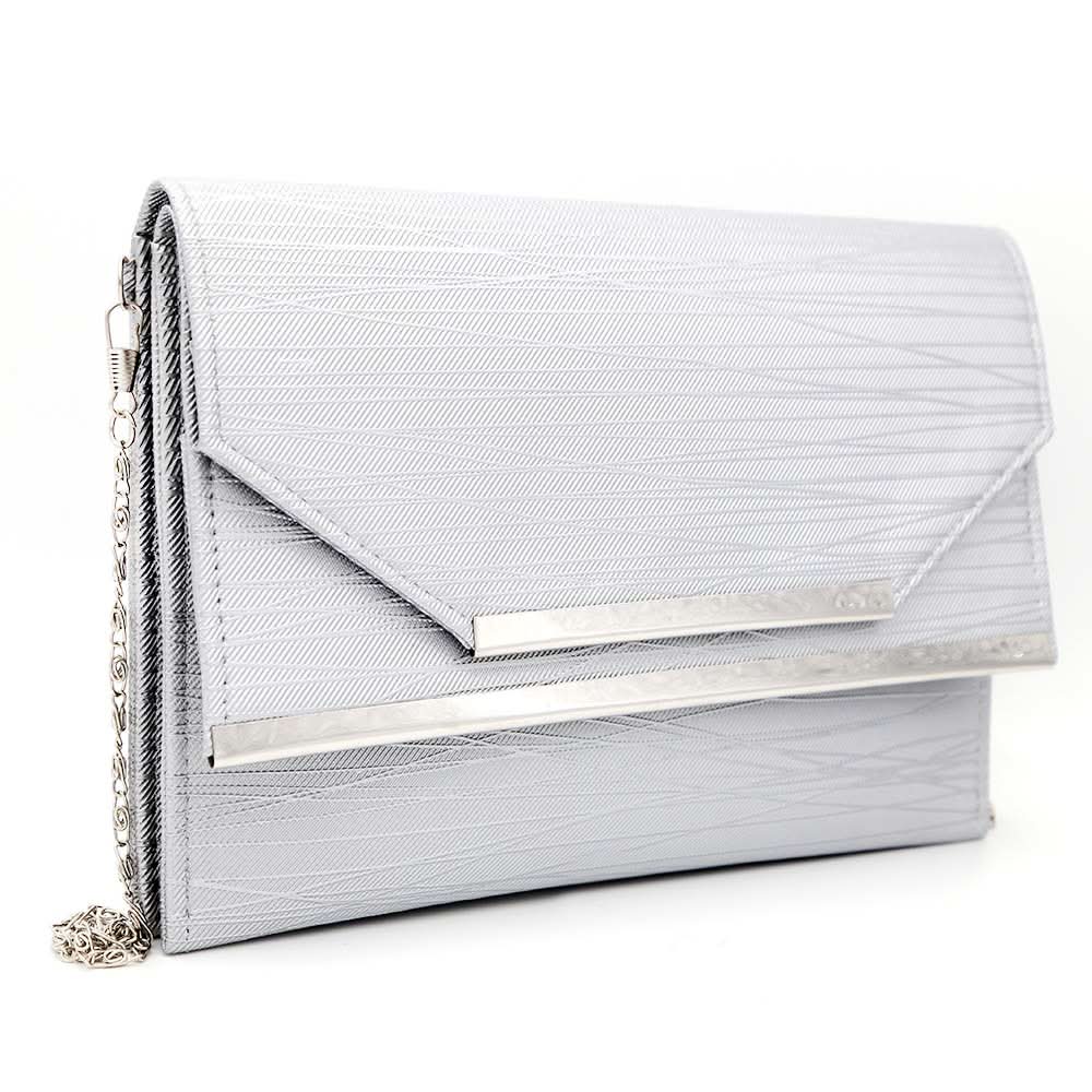 Women's Clutch (Kam-338) - Silver, Women, Clutches, Chase Value, Chase Value