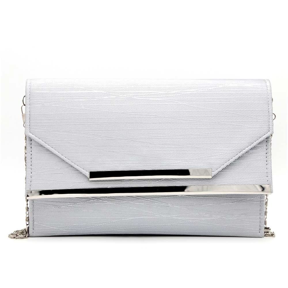 Women's Clutch (Kam-338) - Silver, Women, Clutches, Chase Value, Chase Value