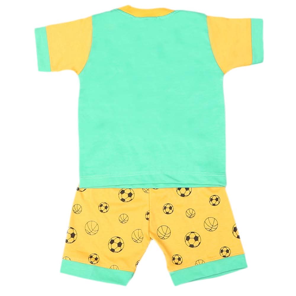 Boys Half Sleeves Suit 4545 - Green, Kids, Boys Sets And Suits, Chase Value, Chase Value
