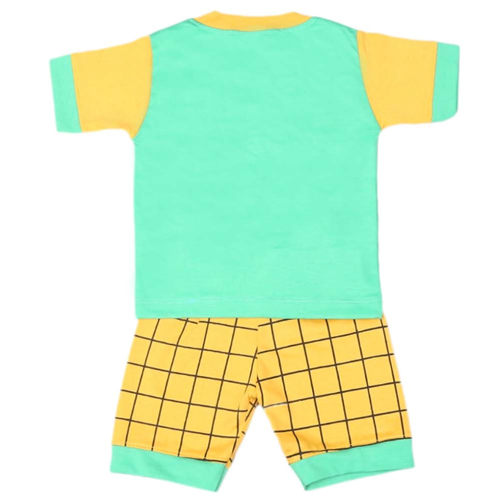 Boys Half Sleeves Suit 4543 - Green, Kids, Boys Sets And Suits, Chase Value, Chase Value