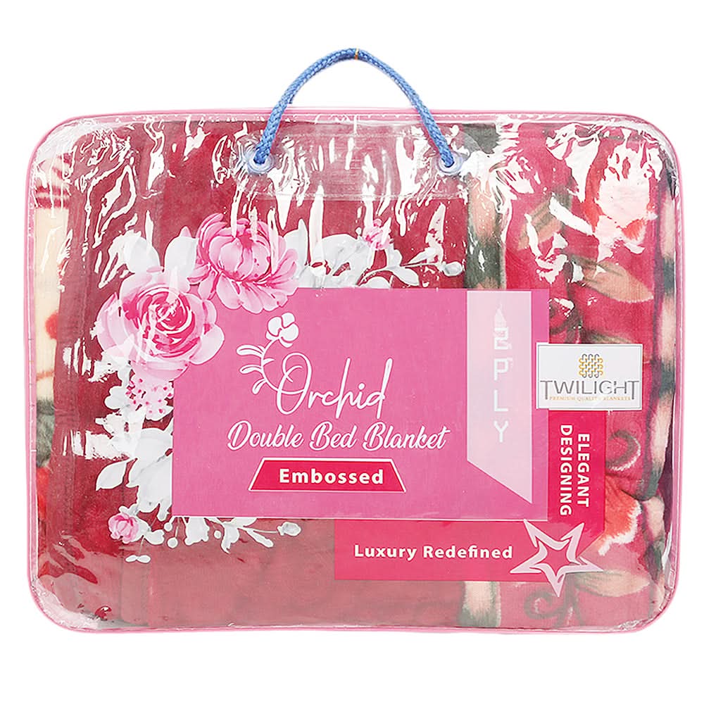 Orchid Blanket 2 PLY Double Bed - Multi, Home & Lifestyle, Blanket, Chase Value, Chase Value