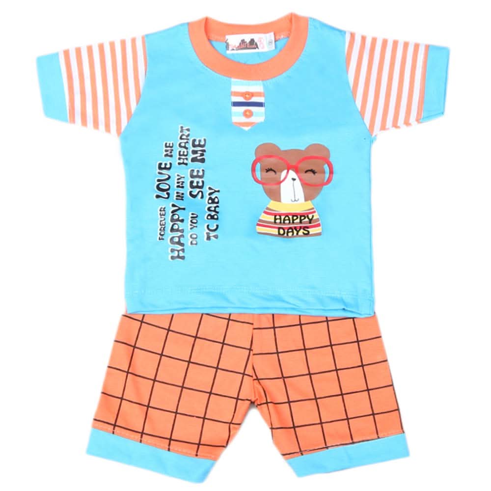 Boys Half Sleeves Suit 4546 - Blue, Kids, Boys Sets And Suits, Chase Value, Chase Value
