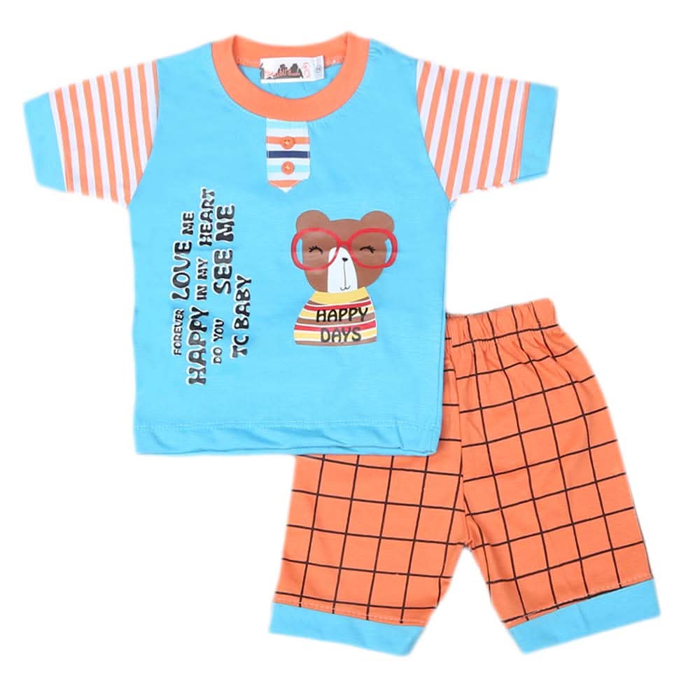 Boys Half Sleeves Suit 4546 - Blue, Kids, Boys Sets And Suits, Chase Value, Chase Value