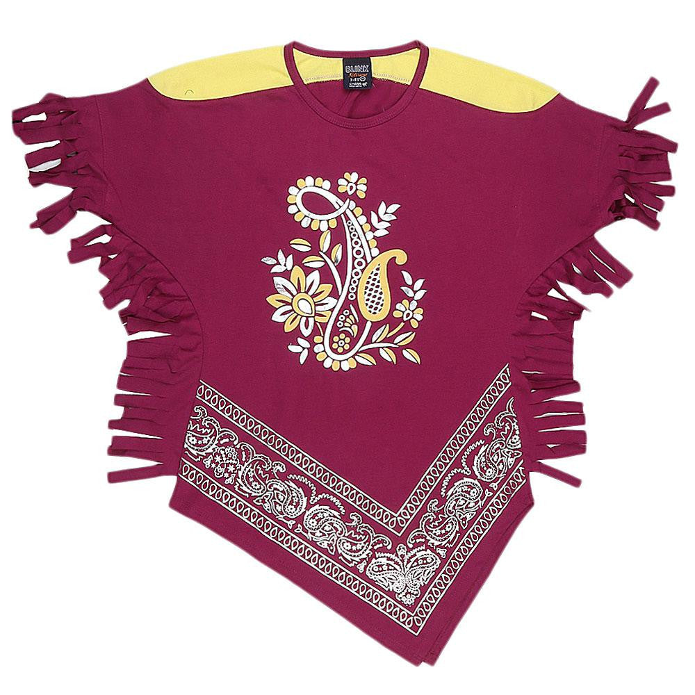 Girls Half Sleeve Printed T-Shirt - Purple - test-store-for-chase-value