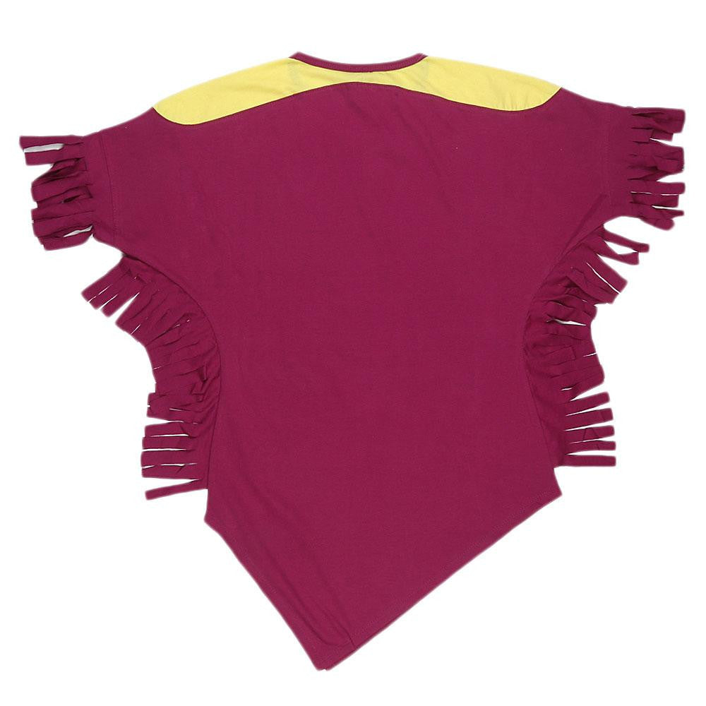 Girls Half Sleeve Printed T-Shirt - Purple - test-store-for-chase-value