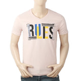 Men's Half Sleeves Round Neck T-Shirt - Pink, Men, T-Shirts And Polos, Chase Value, Chase Value