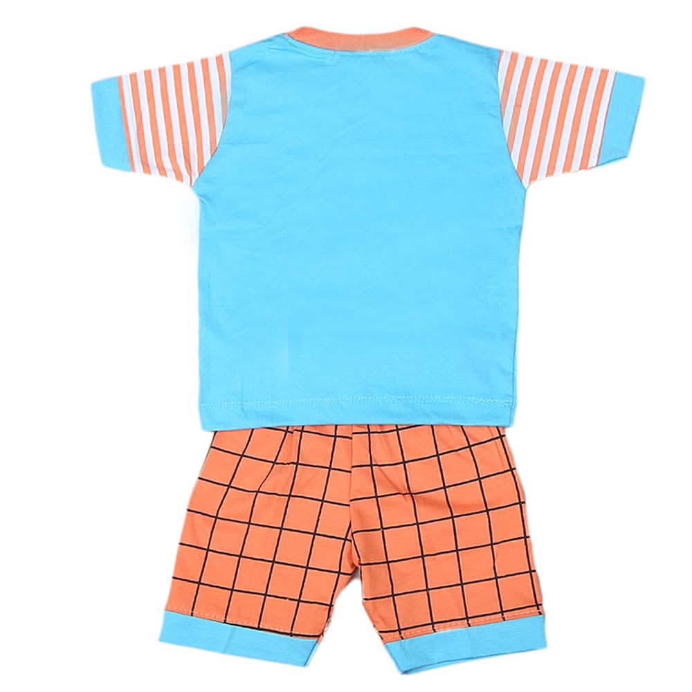 Boys Half Sleeves Suit 4546 - Blue, Kids, Boys Sets And Suits, Chase Value, Chase Value