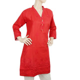 Women's Embroidered Kurti - Red, Women, Ready Kurtis, Chase Value, Chase Value