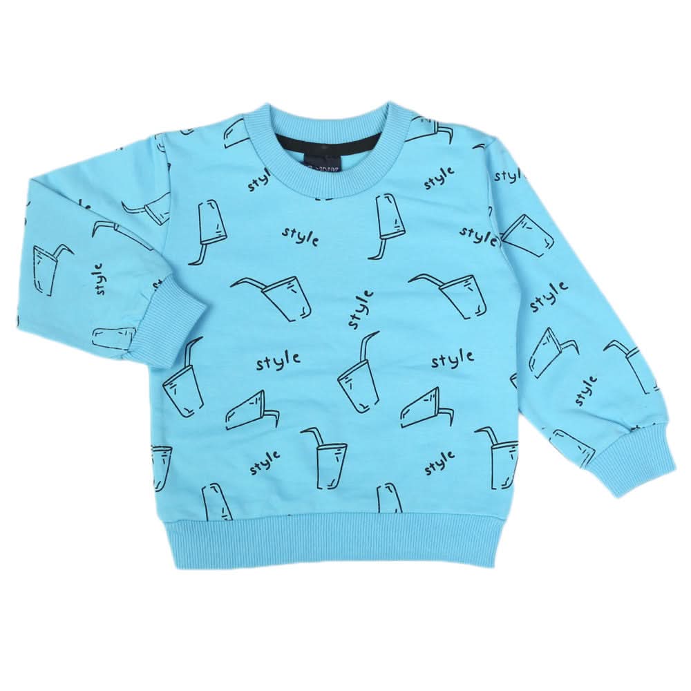 Boys Terry Sweat Shirt - Blue, Boys Hoodies & Sweat Shirts, Chase Value, Chase Value
