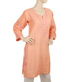 Women's Embroidered Kurti - Peach, Women, Ready Kurtis, Chase Value, Chase Value