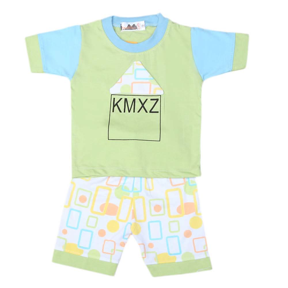 Boys Half Sleeves Suit 4540 - Green, Kids, Boys Sets And Suits, Chase Value, Chase Value