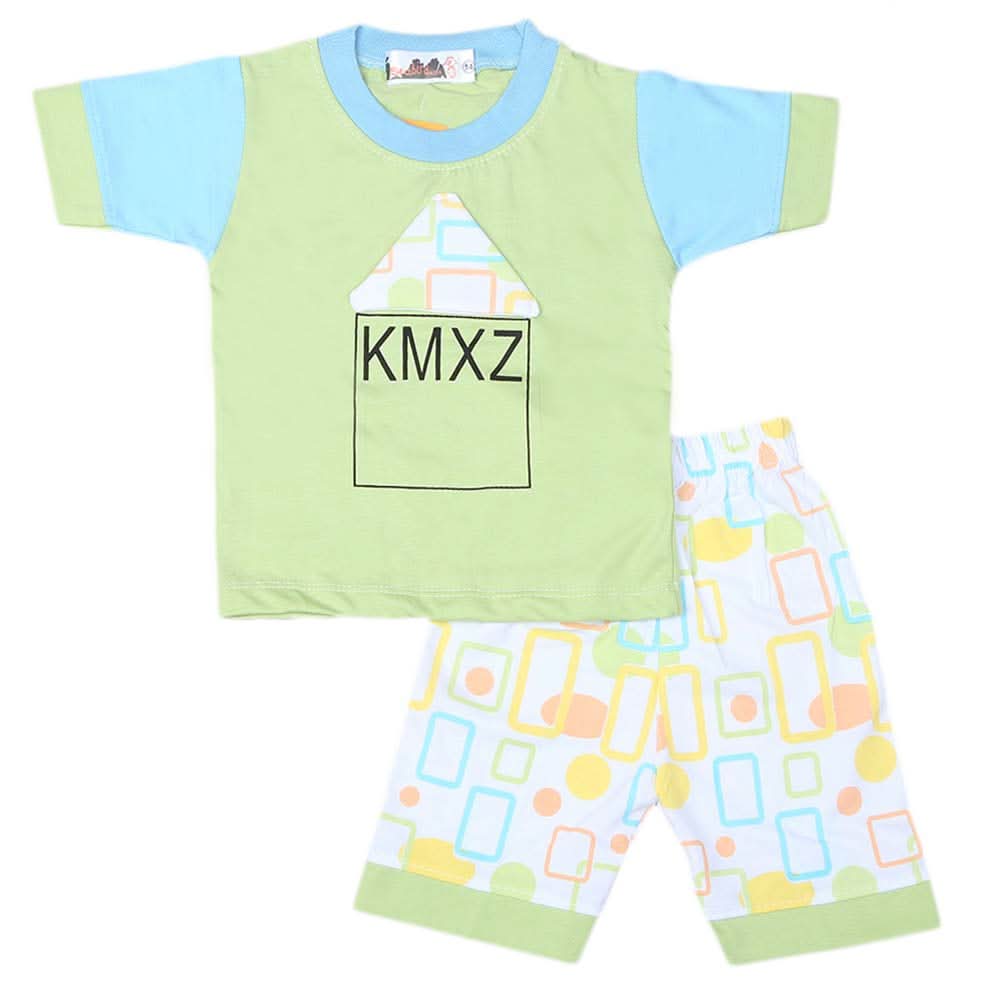 Boys Half Sleeves Suit 4540 - Green, Kids, Boys Sets And Suits, Chase Value, Chase Value