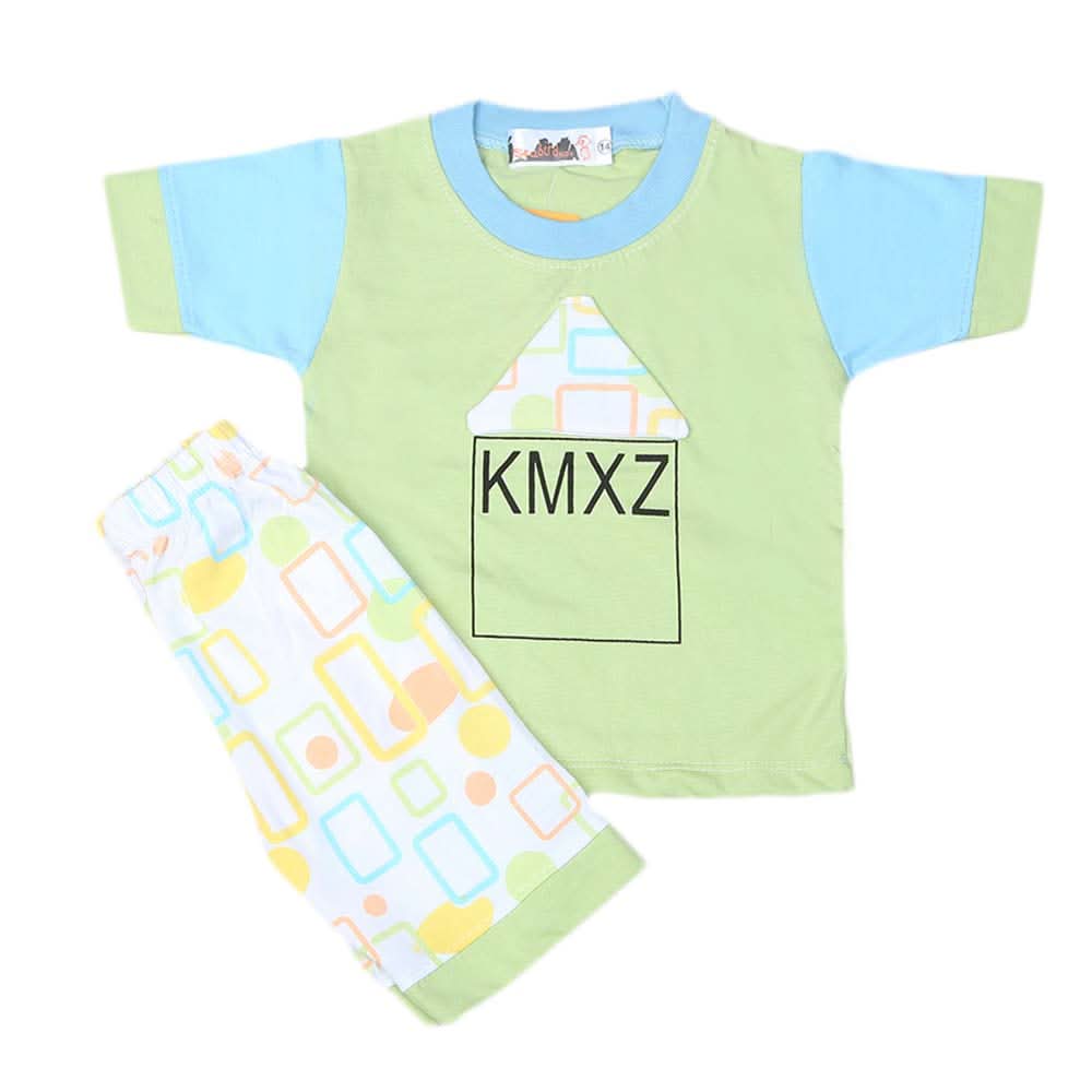 Boys Half Sleeves Suit 4540 - Green, Kids, Boys Sets And Suits, Chase Value, Chase Value