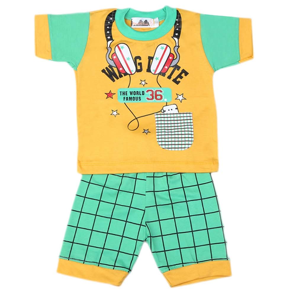 Boys Half Sleeves Suit 4543 - Yellow, Kids Clothes & Accessories, Chase Value, Chase Value