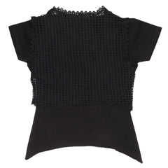 Girls Half Sleeve Fancy T-Shirt - Black - test-store-for-chase-value