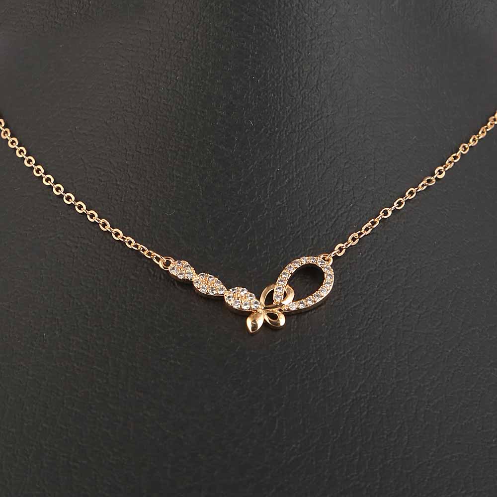 Women's Zircon Chain & Locket - Golden, Women, Chains & Lockets, Chase Value, Chase Value