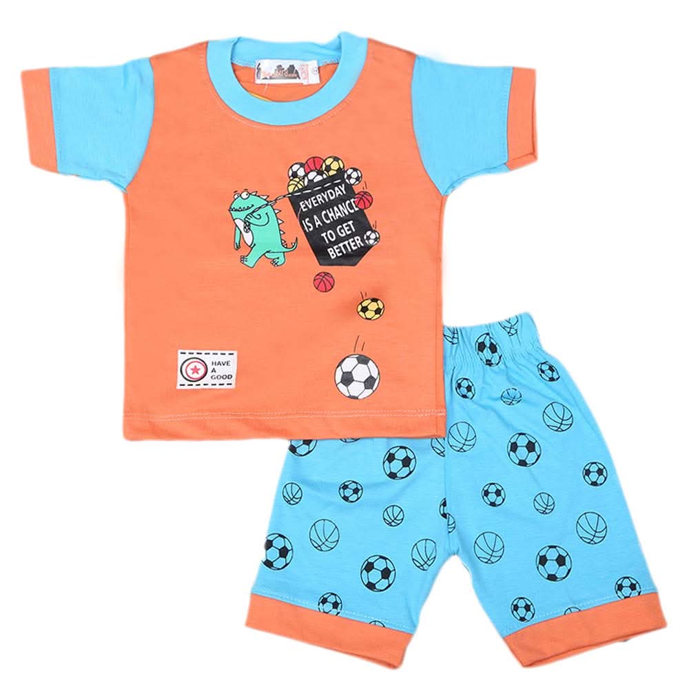 Boys Half Sleeves Suit 4545 - Peach, Kids, Boys Sets And Suits, Chase Value, Chase Value