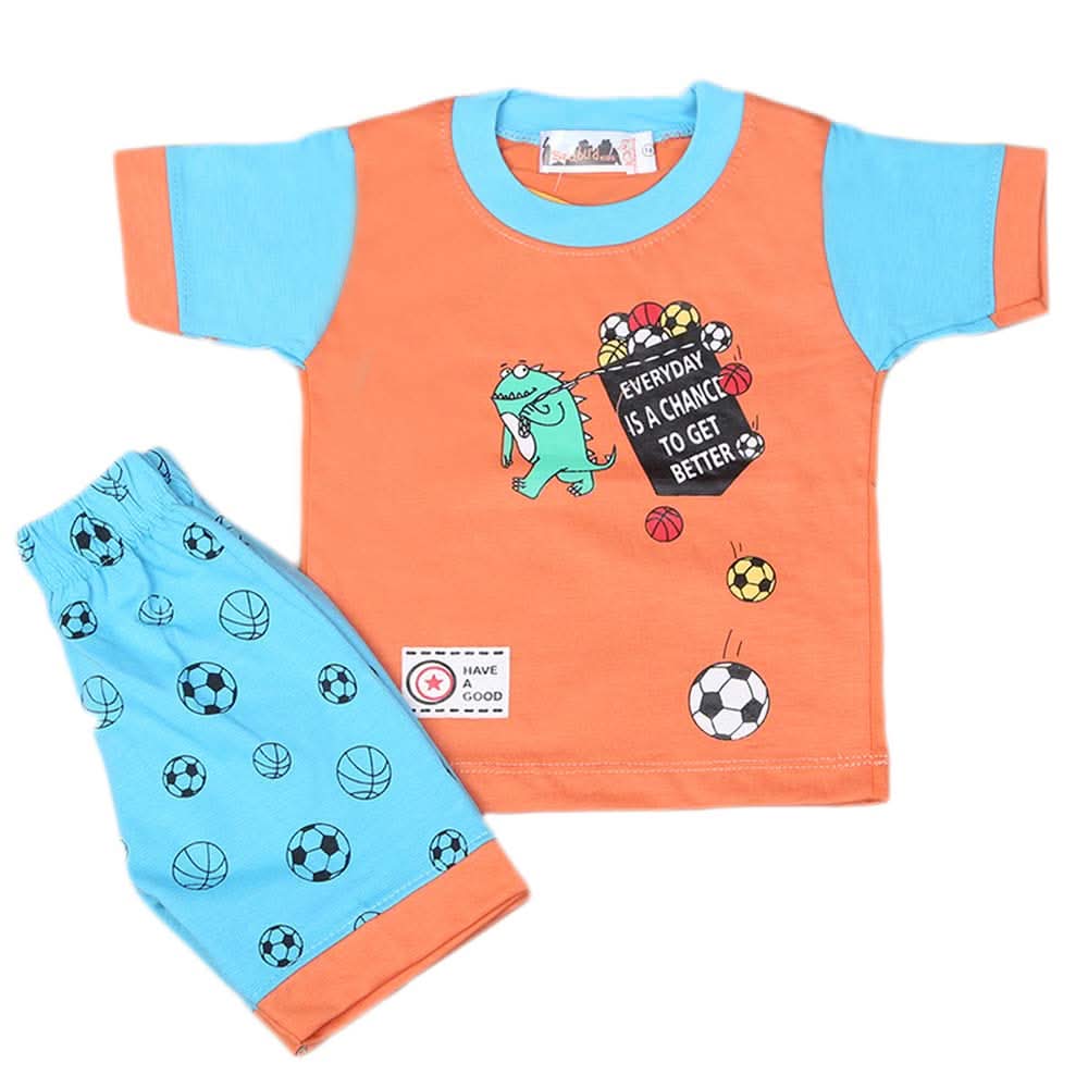 Boys Half Sleeves Suit 4545 - Peach, Kids, Boys Sets And Suits, Chase Value, Chase Value