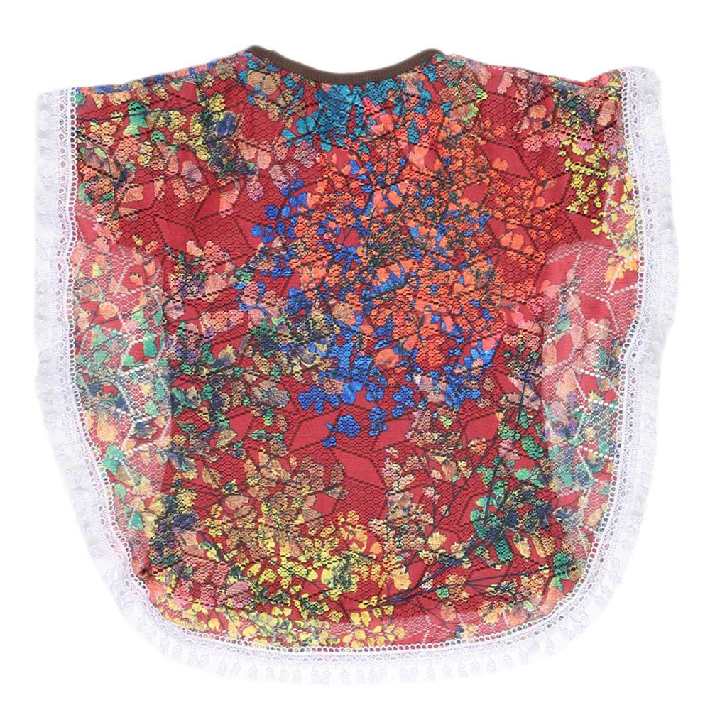 Girls Half Sleeve Printed T-Shirt - Brown - test-store-for-chase-value