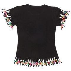 Girls Half Sleeve Heart T-Shirt - Black - test-store-for-chase-value