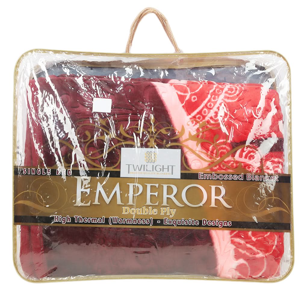 Emperor Blanket 2 PLY Single Bed - Red, Home & Lifestyle, Blanket, Chase Value, Chase Value
