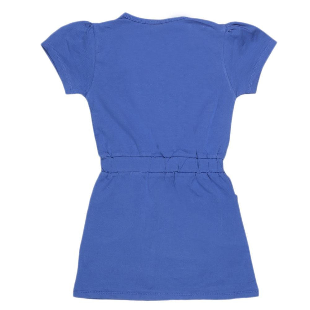 Girls Half Sleeve Long T-Shirt - Blue - test-store-for-chase-value