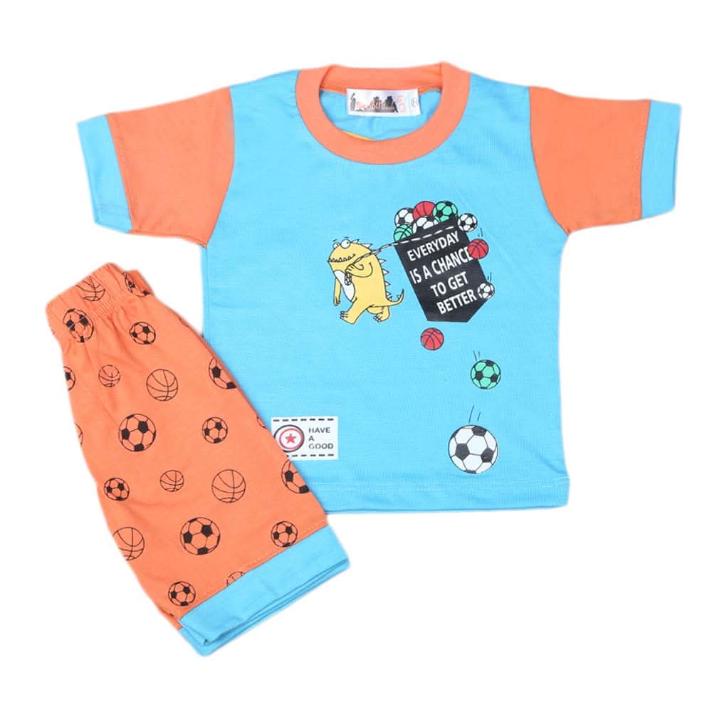 Boys Half Sleeves Suit 4545 - Blue, Kids, Boys Sets And Suits, Chase Value, Chase Value