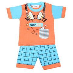 Boys Half Sleeves Suit 4543 - Peach, Kids, Boys Sets And Suits, Chase Value, Chase Value