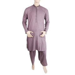 Men's Mashriq Embroidered Kurta Shalwar Suit - Purple, Men, Shalwar Kameez, Chase Value, Chase Value