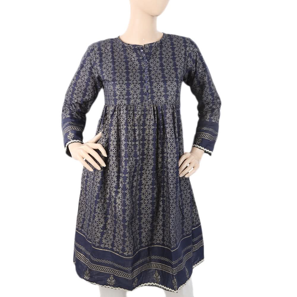 Women's Kurti - Navy Blue, Women, Ready Kurtis, Chase Value, Chase Value