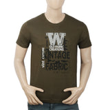 Men's Half Sleeves Round Neck T-Shirt - Olive, Men, T-Shirts And Polos, Chase Value, Chase Value