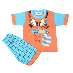 Boys Half Sleeves Suit 4543 - Peach, Kids, Boys Sets And Suits, Chase Value, Chase Value