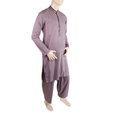 Men's Mashriq Embroidered Kurta Shalwar Suit - Purple, Men, Shalwar Kameez, Chase Value, Chase Value