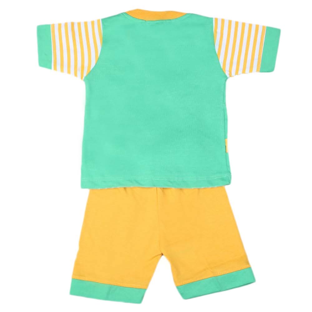 Boys Half Sleeves Suit 4542 - Green, Kids, Boys Sets And Suits, Chase Value, Chase Value