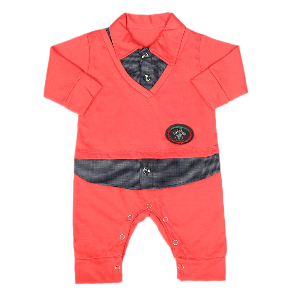 Newborn Boys Full Sleeves Suit - Dark Pink, Newborn Boys Sets & Suits, Chase Value, Chase Value